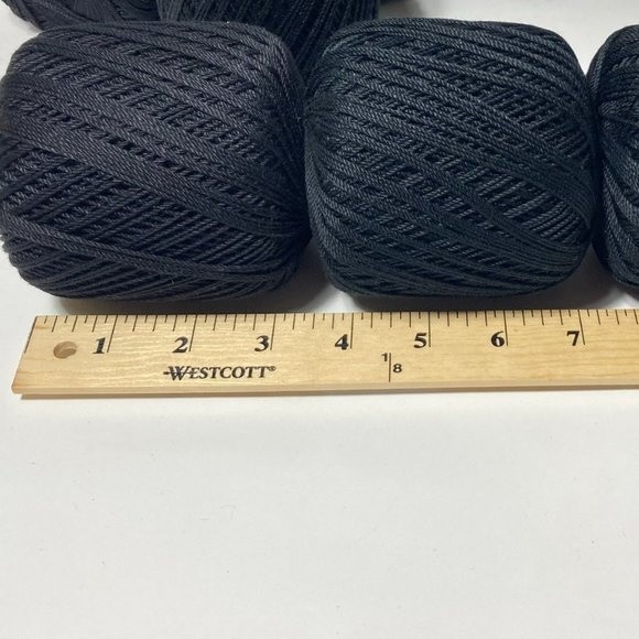 Black Crochet Thread Fashion 3 Aunt Lydia 4 Spools - Picture 2 of 5